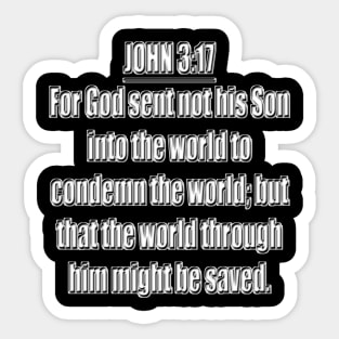 Bible Verse John 3:17 Sticker